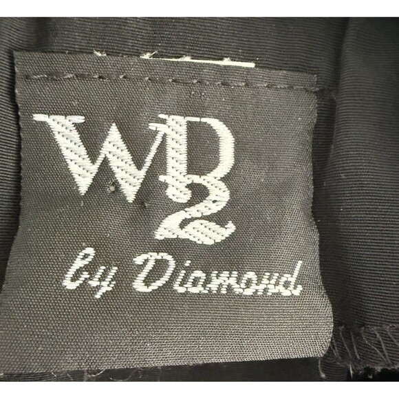 Vintage WD2 Diamond Waistcoat Vest Women Size M Black With Gold Tone Buttons - Picture 6 of 8